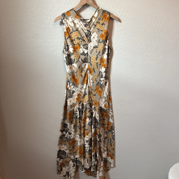 MELLODAY Ruched Sleeveless Satin Midi Dress size L - Picture 6 of 6